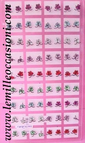 Orecchini forma farfalla con strass